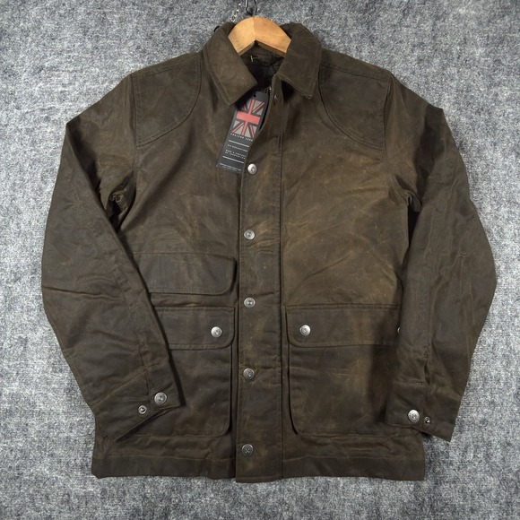 flint and tinder Other - Flint and Tinder Waxed Field Jacket Mens XS NWT British Millerain Canvas Brown